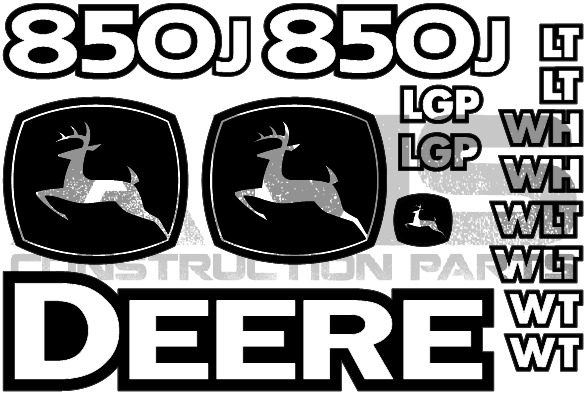 850J LT Decal Set #